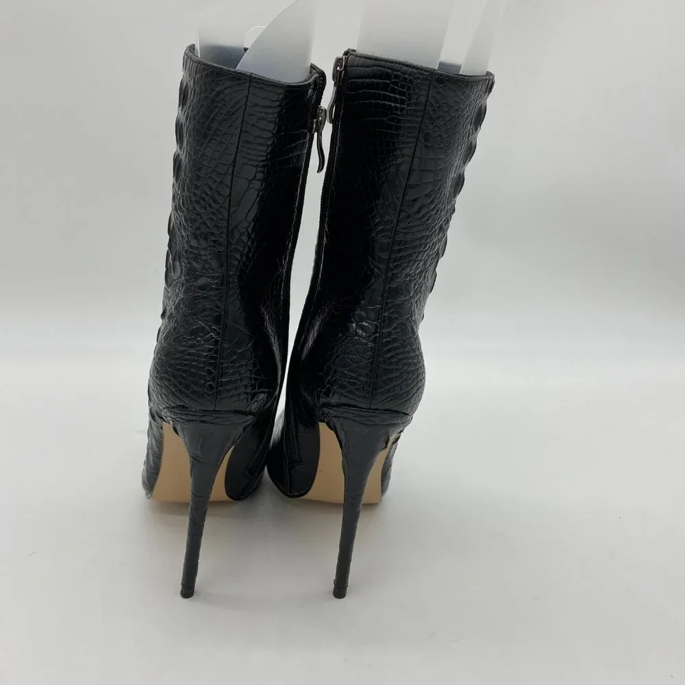 FSJ Fashion High Heel Ankle Boots Closed Pointed - Picture 5 of 9